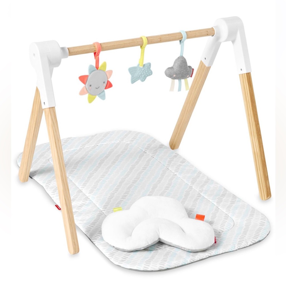 Silver lining cloud wooden activity gym